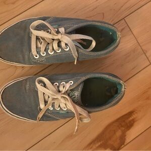 Vans teal blue canvas skate shoe